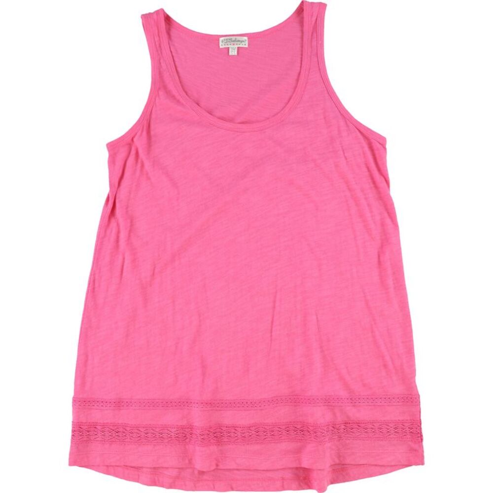 P.J. Salvage Womens Rounded High Low Pajama Sleep Tank Top, Pink, M, DM